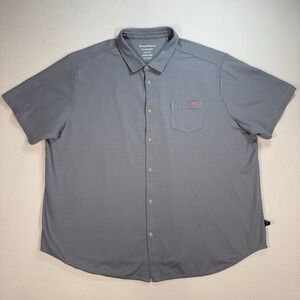 Tommy Bahama Island Zone Shirt Mens 3XLB Big Gray Supima Cotton Pocket Button Up